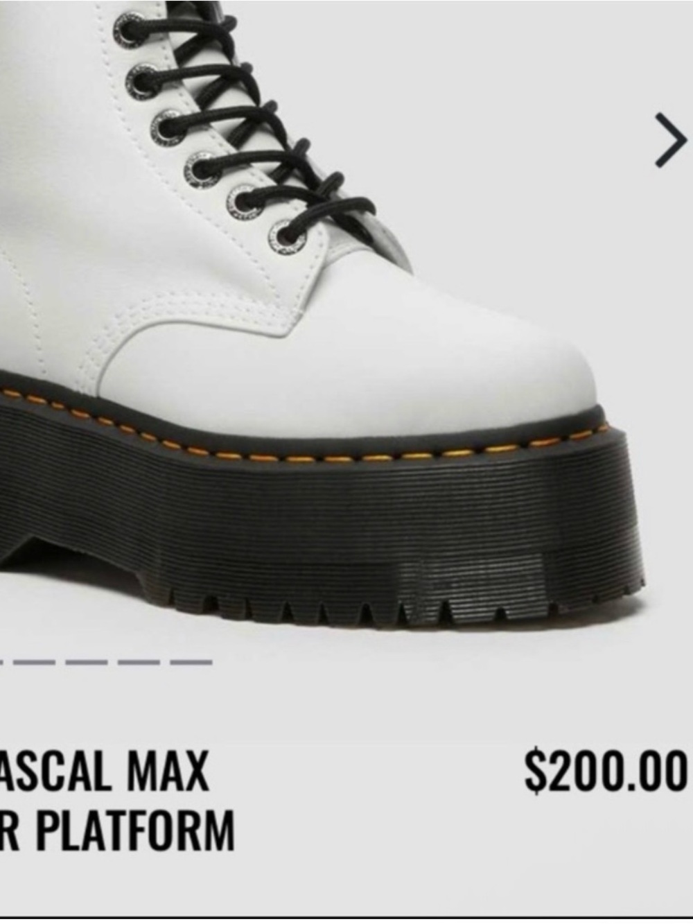 1460 Pascal Leather Platform Air Wair Dr Martens